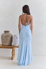 Maxikleid "More And More Halter" Blau