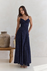Lost In The Skies Maxikleid Marine