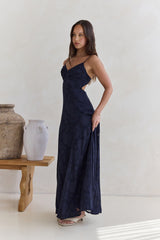 Lost In The Skies Maxikleid Marine