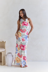 Perfektion erwartet Sie Maxi-Kleid Blumenmuster