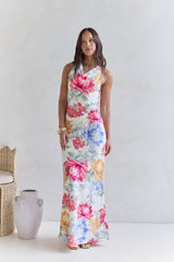 Perfektion erwartet Sie Maxi-Kleid Blumenmuster
