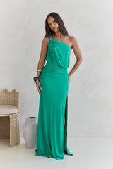Garden Of Blooms One-Shoulder-Maxikleid Grün