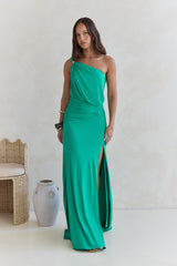 Garden Of Blooms One-Shoulder-Maxikleid Grün