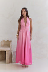 Maxikleid "Flucht in die Sonne" Pink