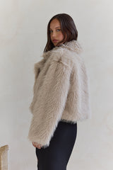 Icy Daze Kunstfelljacke Beige