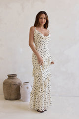 Maxikleid „Stopping Time“ Creme