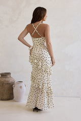 Maxikleid „Stopping Time“ Creme