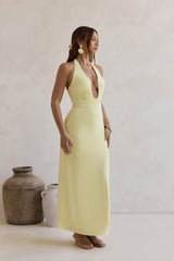 Maxikleid mit Neckholder "Everlasting Dream" Gelb