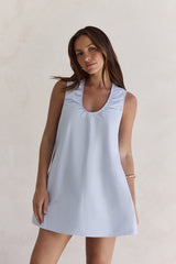 Tagebuch des Sonne Minikleid Blau