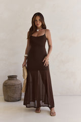 Alessandra Maxi-Kleid Schokolade