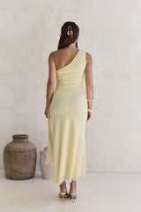 Slice Of Life One Shoulder Maxikleid Gelb