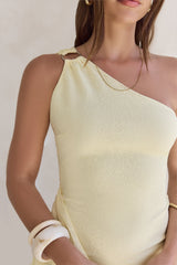 Slice Of Life One Shoulder Maxikleid Gelb