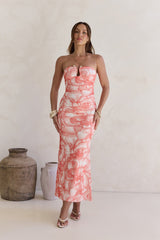 Trägerloses Maxikleid „Dreaming Of Days“, Orange