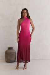 Unstoppable Moment Mesh Maxikleid Pflaume