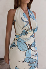 Light The Ocean Neckholder Maxikleid Blau