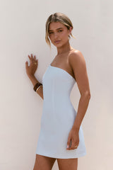 Floating On Air One-Shoulder-Minikleid Blau