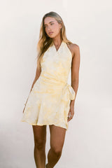 Coasting Along Neckholder-Minikleid Gelb