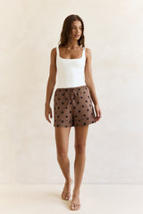 Seeking The Sun Polka Dot Shorts Braun