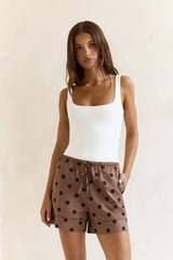 Seeking The Sun Polka Dot Shorts Braun