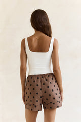 Seeking The Sun Polka Dot Shorts Braun
