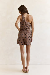 Seeking The Sun Polka Dot Shorts Braun