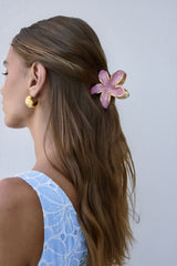 Haarklammer mit Frangipani-Duft, Rosa