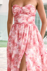 Dainty Events Trägerloses Maxikleid Pink