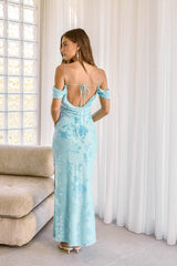 Das Maxikleid „In The Front“ in Blau