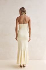 Crystal Sands Neckholder Maxikleid Gelb