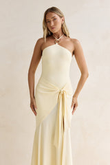 Crystal Sands Neckholder Maxikleid Gelb