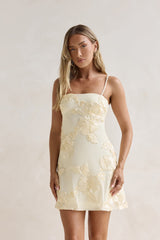 Bar-Minikleid Gelb
