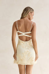 Bar-Minikleid Gelb