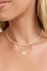 Schmetterlings-Necklace „Whimsy“ Gold