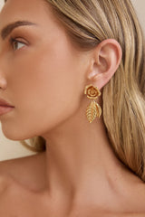 18 Karat vergoldete Rose Island Ohrringe Gold