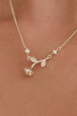 18k vergoldete Palm Kiss Halskette Gold