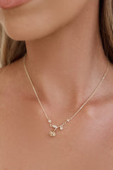18k vergoldete Palm Kiss Halskette Gold