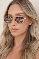 Die Cameron Sonnenbrille Gold Chocolate Fade