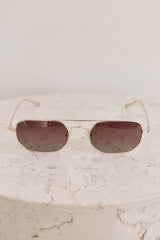 Die Cameron Sonnenbrille Gold Chocolate Fade