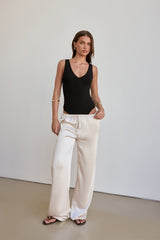 BASE Luxe Rib Effortless Essentials Bodysuit Schwarz