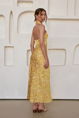Marigold Moments Neckholder Maxikleid Orange