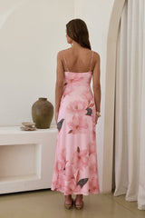 Maxikleid "Rosenduft" aus Netzstoff, Pink