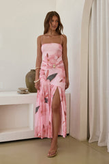 Maxikleid "Rosenduft" aus Netzstoff, Pink