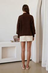 Alpen-Affäre Flauschiger Pullover Braun