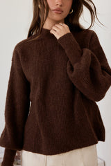 Alpen-Affäre Flauschiger Pullover Braun