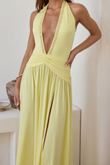 Bewitched By Light Neckholder Maxikleid Gelb