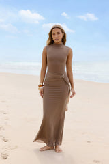 Abendliches schickes Mesh-Maxikleid Pilz