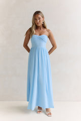 Wishful Seasons Trägerloses Maxikleid Blau