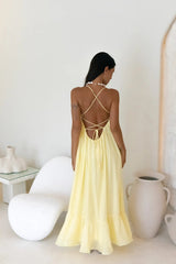 Limoncello Spritz Maxikleid Gelb