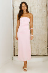 Becky Trägerloses Midikleid Pink