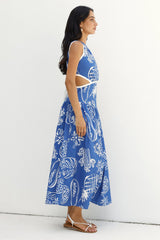 Maxikleid "Wellen der Gelassenheit" Blau